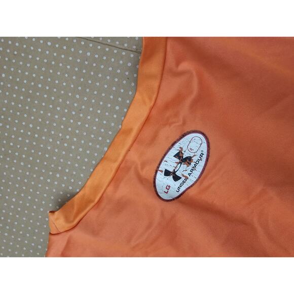 Under Armour Shirt Mens Large Orange Superman Alter Ego Compression Gym Tee - Picture 7 of 7